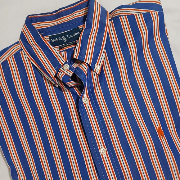 Ralph Lauren Classic Fit MEN'S 17 34/35 Long-Sleeved Button-Up Button-Down Shirt - Picture 1 of 13